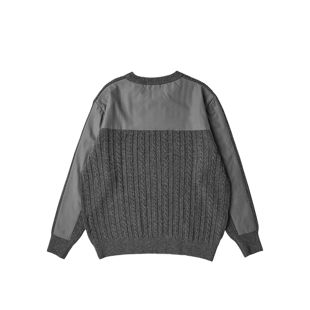 HYBRID WOVEN SWEATER (Charcoal)