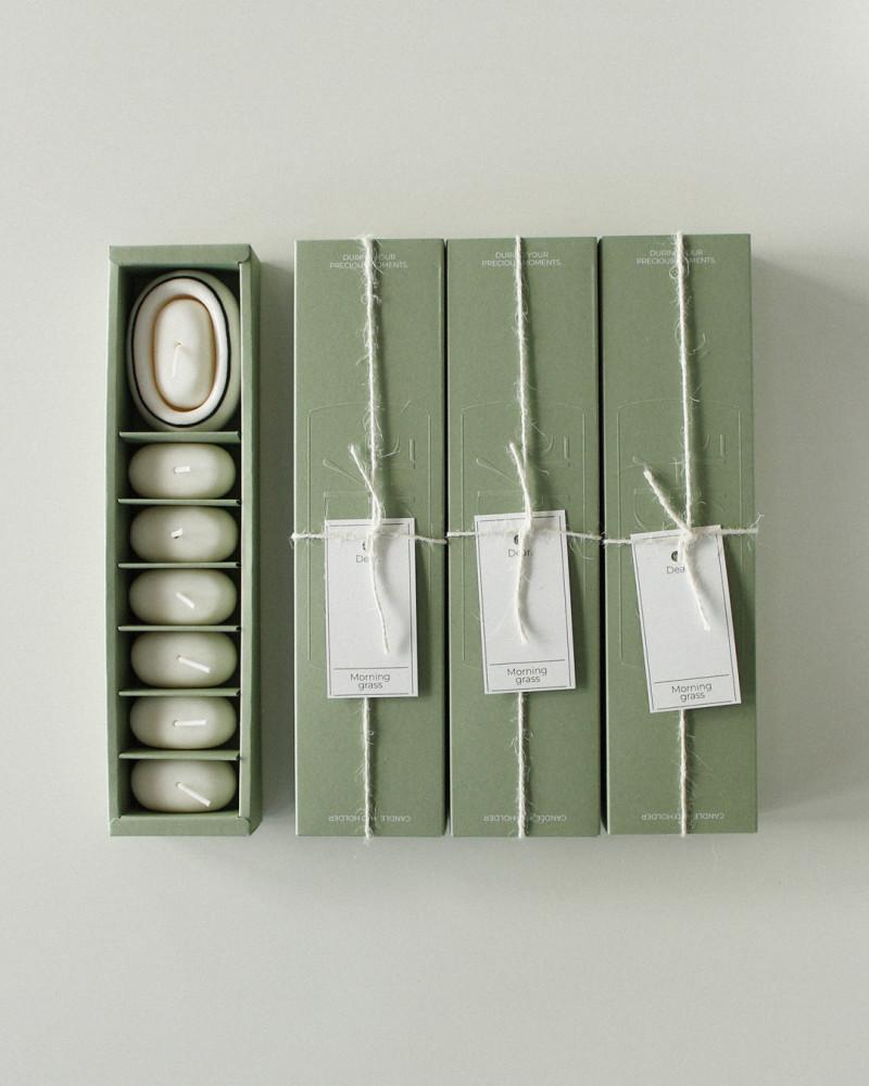 (homey flamingo) 5735 캔들 & 홀더 세트 (Morning glass)