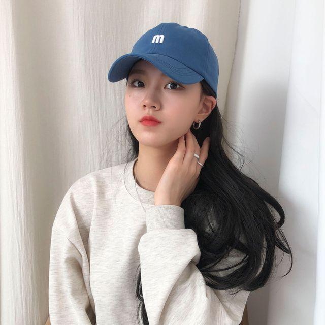 [면100] 엠 m 무지 코튼 캡모자 야구모자 7color