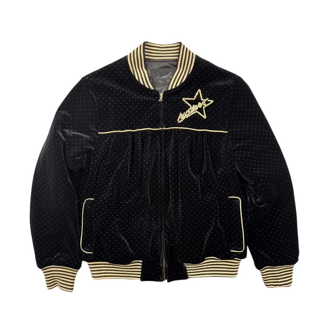 히스테릭글래머 스타로고 벨벳 자켓 블랙 | 후루츠패밀리