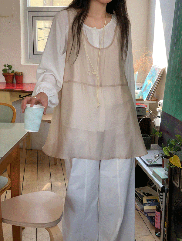 스프링콤마 [하객룩/당일] 뜨루아 시스루레이어드미니원피스 (단독주문만 당일 출고 가능!)