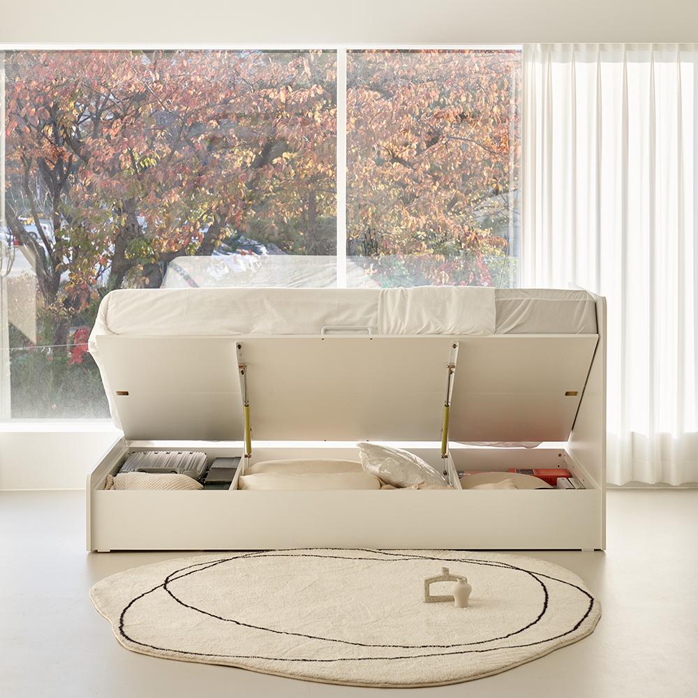 포더홈 블랭크 E0 리프트업 수납침대 슈퍼싱글 SS 높이 240/400/600 + 매트리스