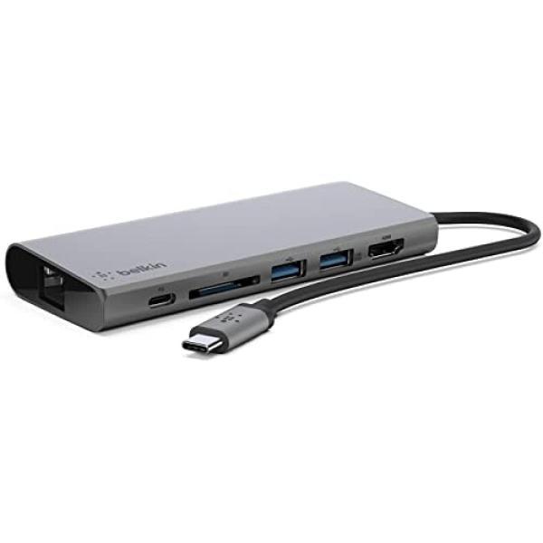 Belkin USB-C 허브 테더 USB-C 케이블 포함 (맥OS 및 윈도우 USB-C 노트북용 USB-C 도크)