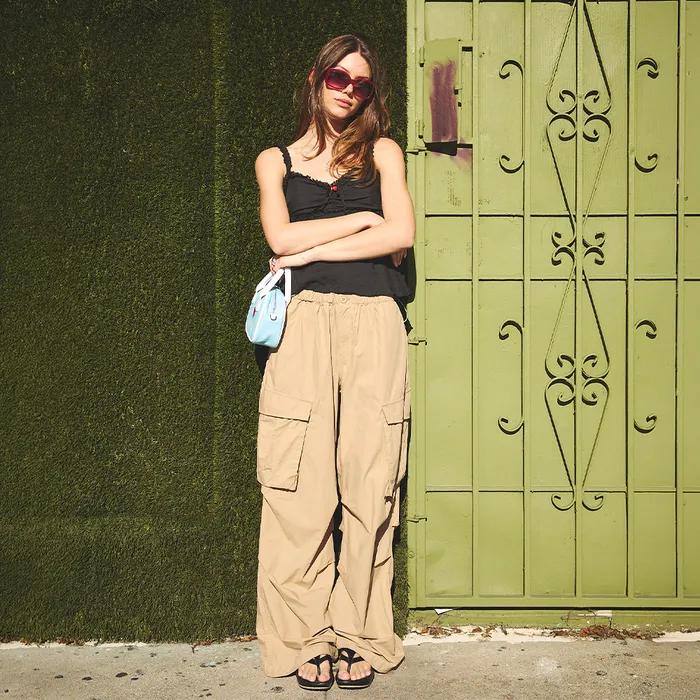 [BEST SELLER] PARACHUTE CARGO PANTS BEIGE