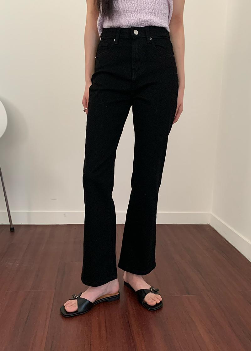 [무료배송 ~5/8] [★900장 돌파] 츄리 속밴딩 숏&롱 블랙진 (부츠컷 버전) - 블랙(롱)S,M,L,XL / 블랙(숏)S,M,L,XL 당일발송