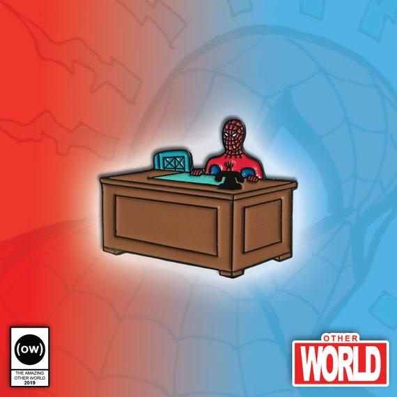 Spider Desk Man pin