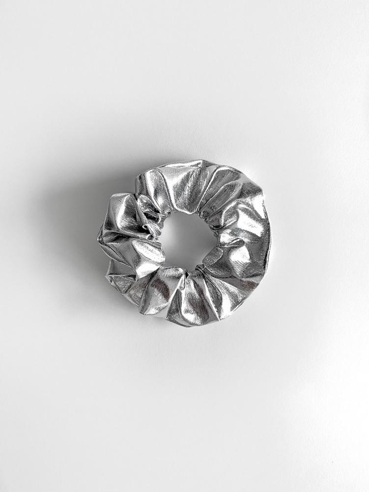 (어센틱) ﻿silver hair scrunchie 실버스크런치 실버곱창끈