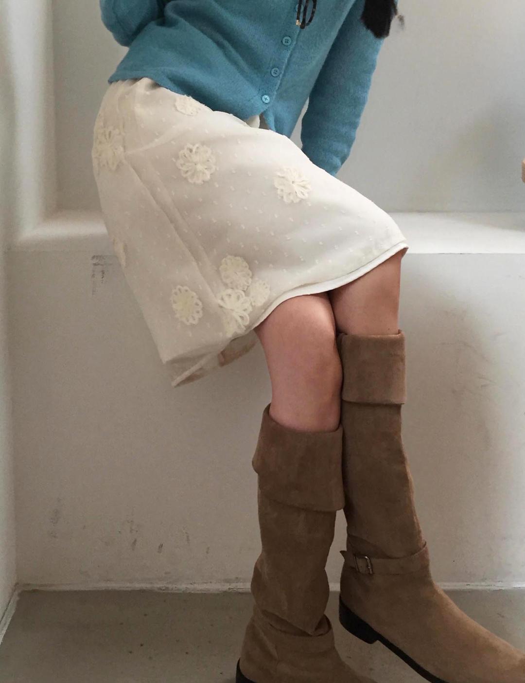 오키드블룸 [당일] DAISY SILK MIDI SK (2col)