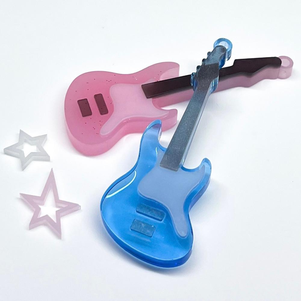 베이스 기타 펜던트 몰드 - Bass Guitar pendant mold 레진 수제 몰드