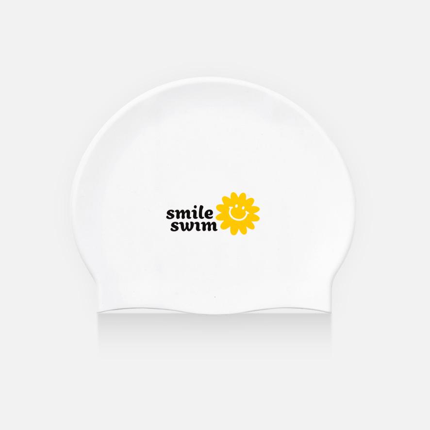 Smile swim swiming cap YELLOW (스마일 스윔 수영모 옐로우)