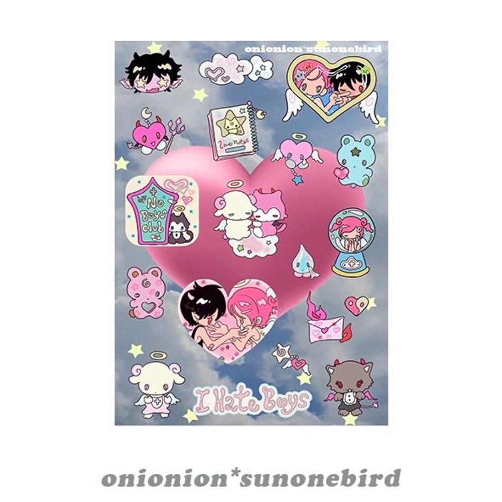 [ Onionion ] I Hate Boys 입체 스티커