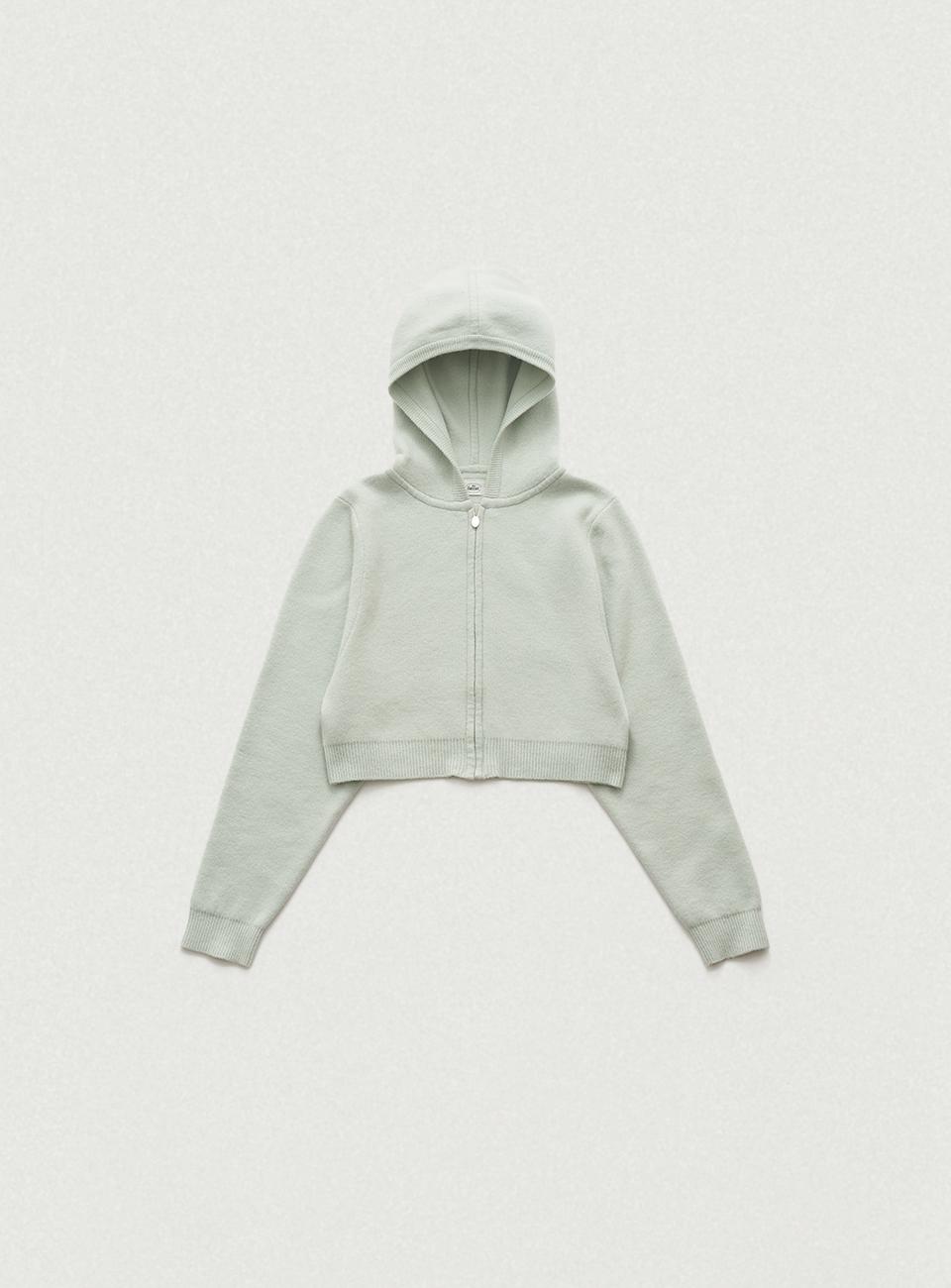 Mint Posh Knit Zip-Up Hoodie [12월 말 순차 배송]