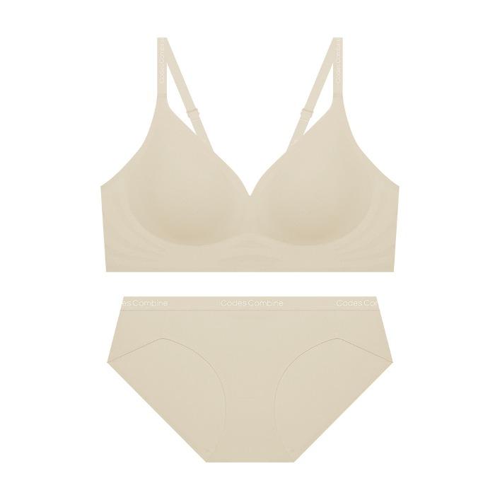 로고포인트 후크형 심리스 노와이어 팬티세트_스킨