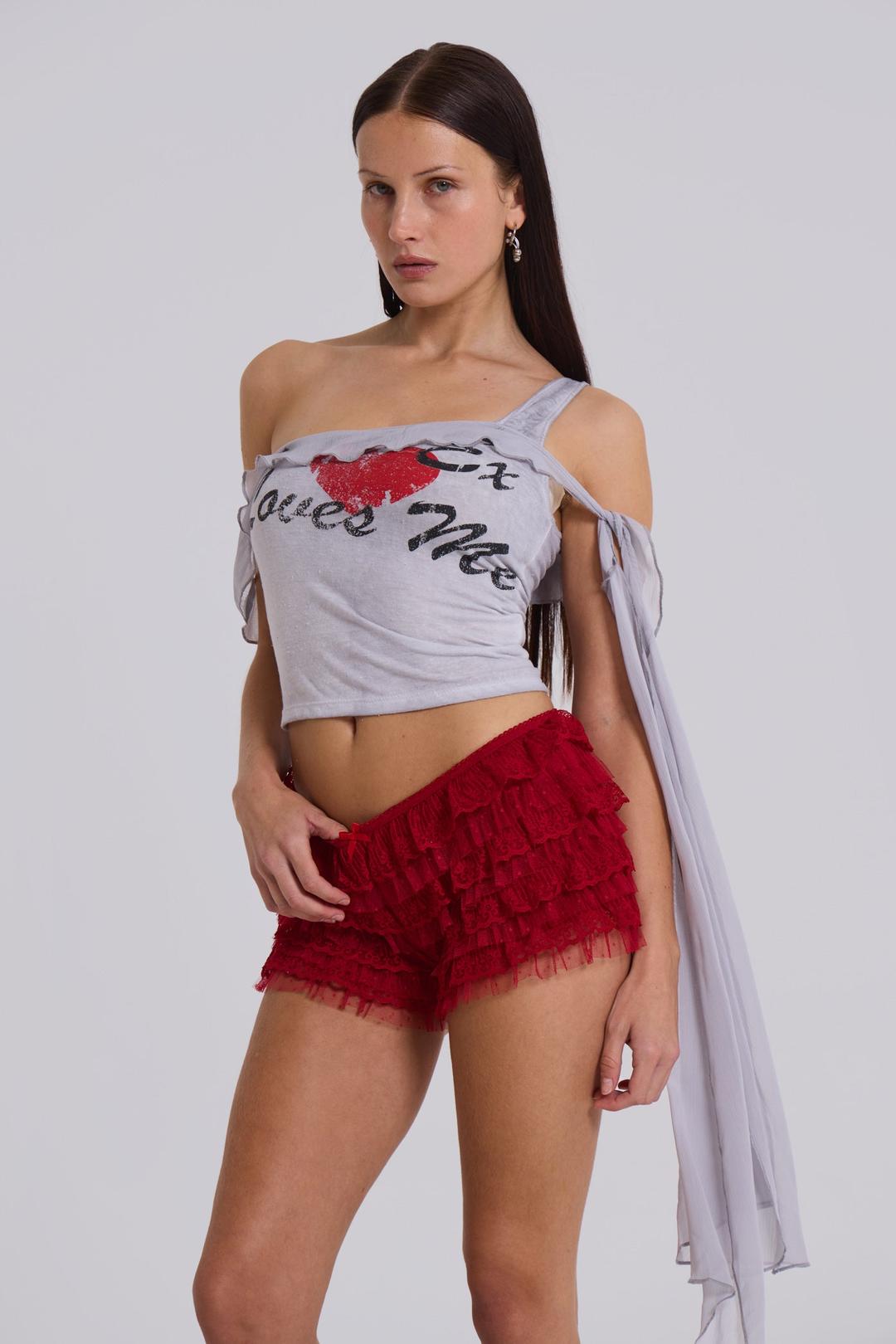 My Ex Loves Me Asymmetric Top - UK 12 / Grey