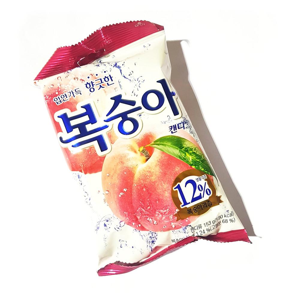 롯데 복숭아캔디 153g 복숭아맛 사탕