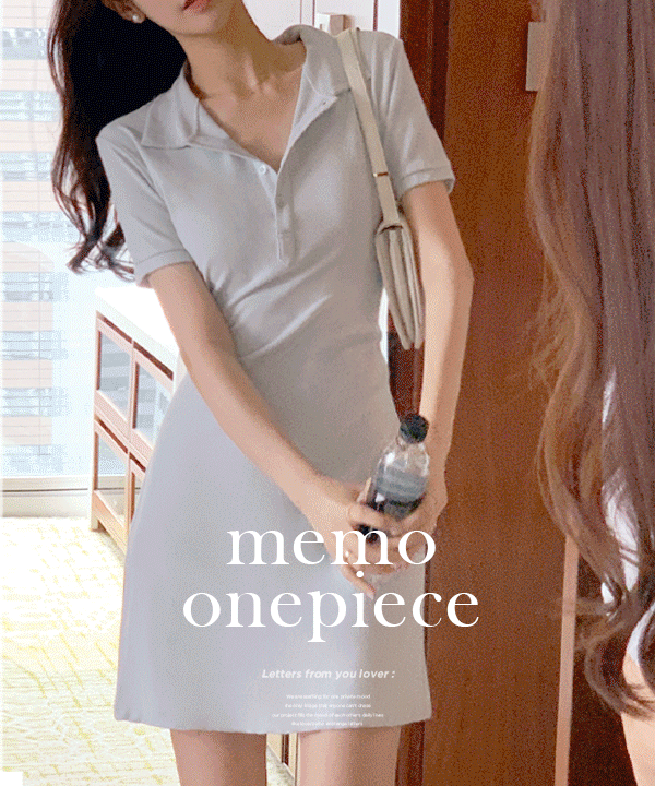 [원조핏/누적2만장/숏롱옵션추가] 단독) memo pk ops - 3color (메모 피케원피스)(1~2주 제작 소요)