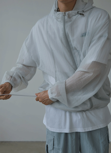 쿨 메쉬 후드 점퍼