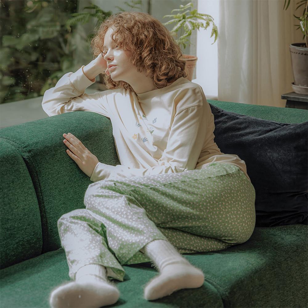 (W) 아이보리그린 마일드웨어 롱세트 SWJJAUP0021 SWJJAPT0023