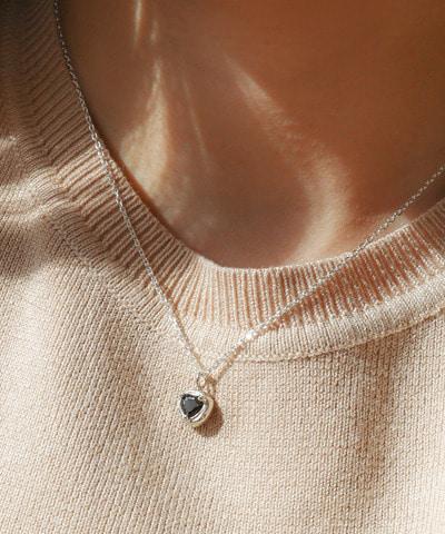 [SILVER] MINI ROUGH HEART CZ N (4 COLORS)