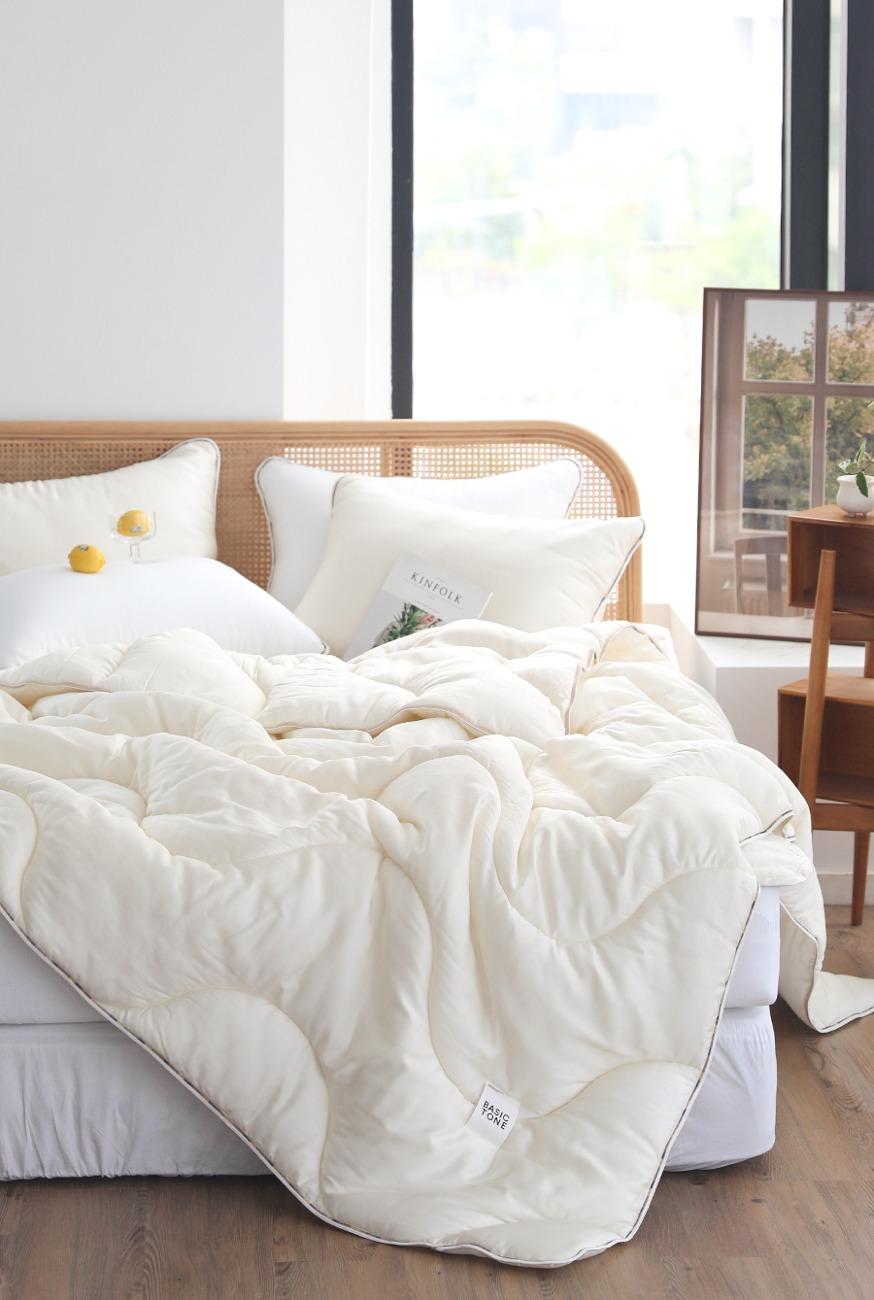 크리미 실크감촉 텐셀 옥수수솜 차렵이불 2색상