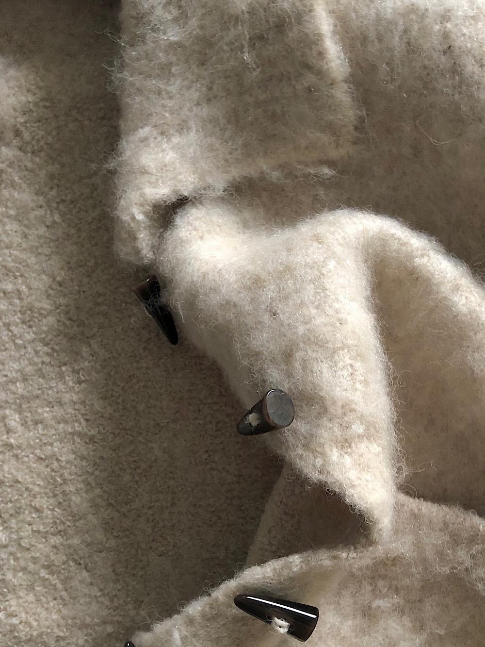 popcorn button collar cardigan