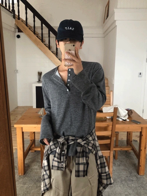 Mono henly neck sleeve (6color)