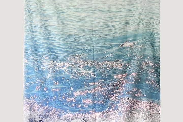 윤슬 파도 물결 물비늘 실내 인테리어 쉬폰 패브릭 포스터 패브릭 가리개 커튼