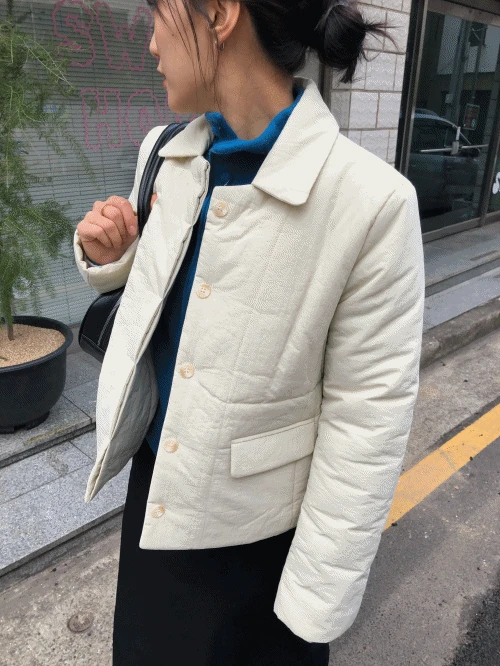 딥 카라 패딩자켓