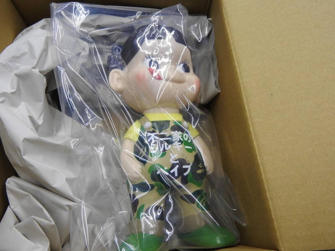 新品未開封 BE＠RBRICK 不二家ソフビコレクション BAPE × ペコちゃん （グリーン） 送料無料