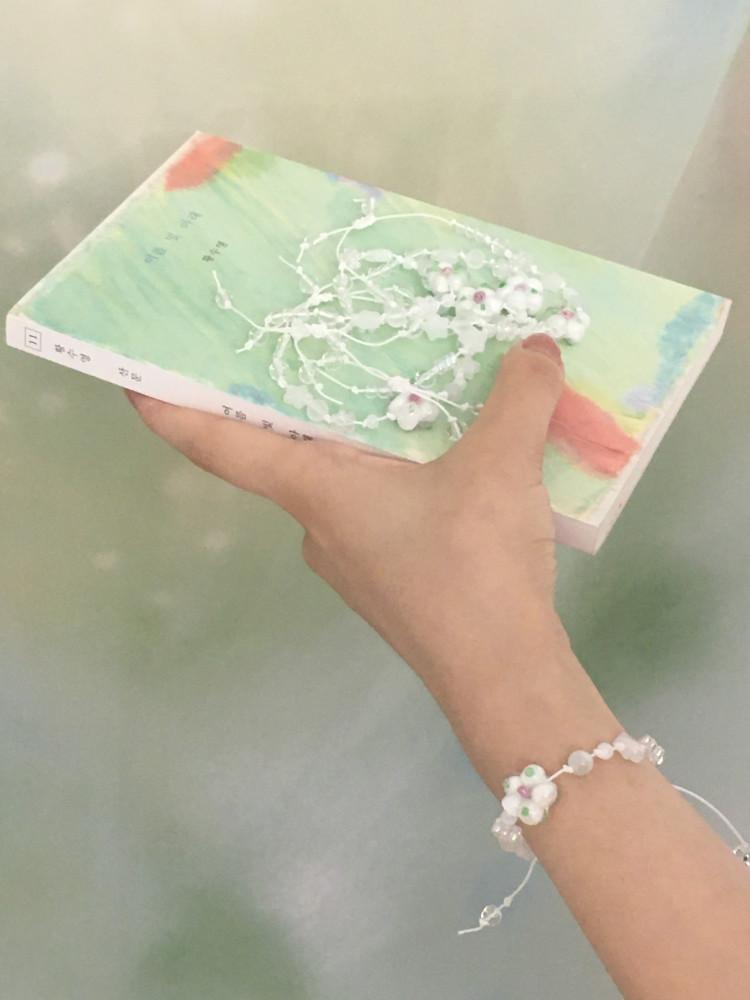 [bracelet] white flower 팔찌