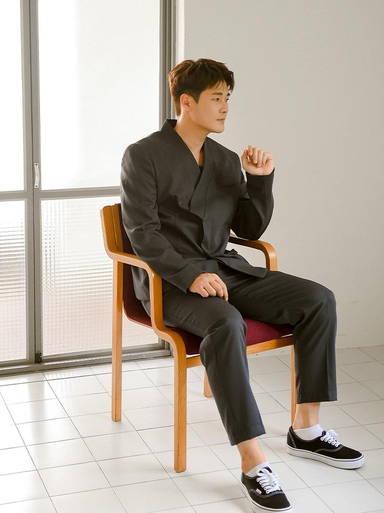 구월 남자 정장 자켓&바지 [차콜]