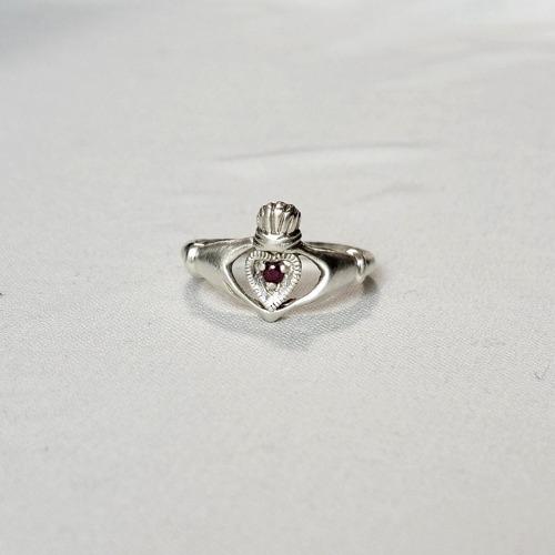 (송키)  925 실버 클라다 루비 반지