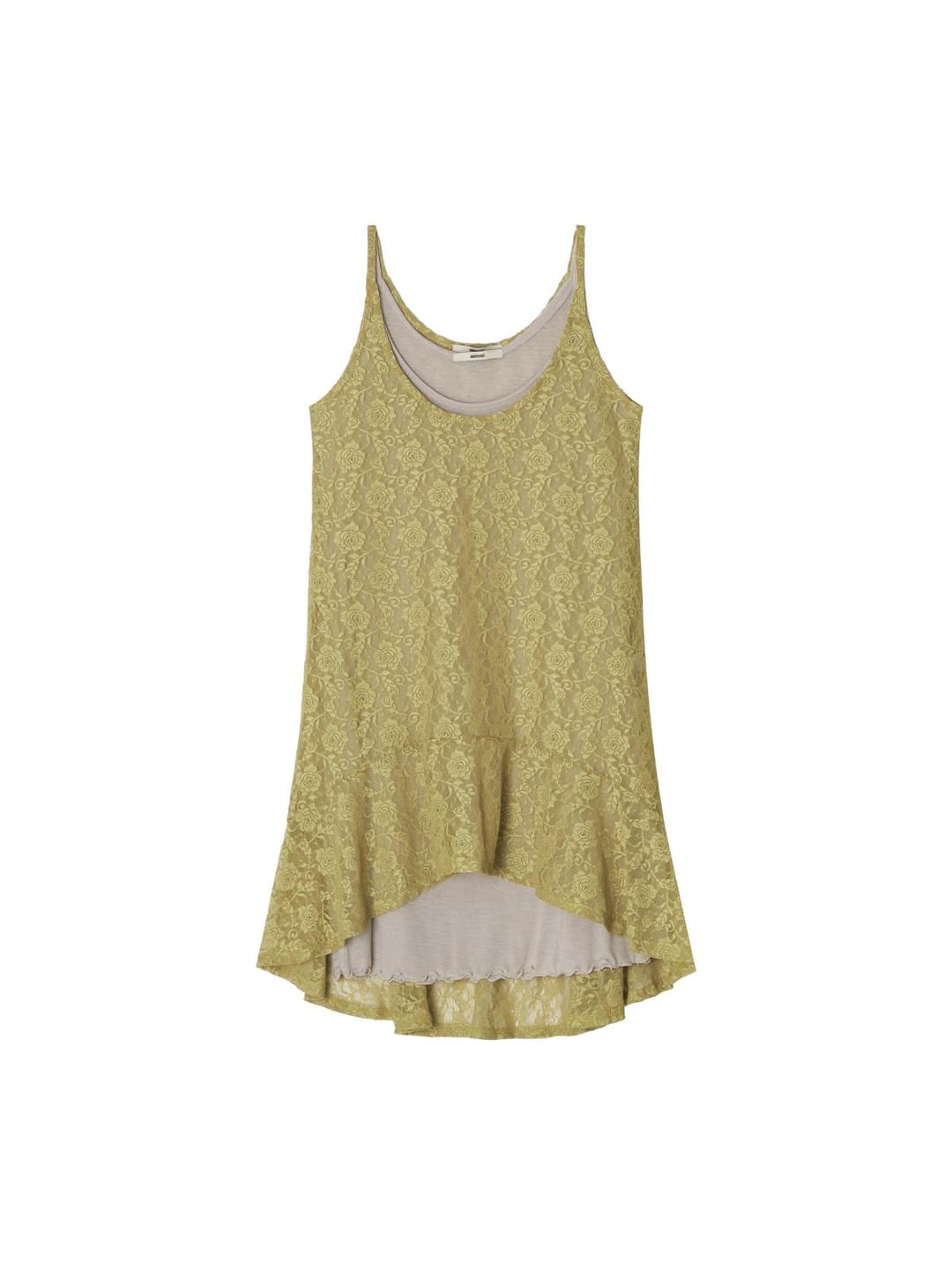 Lace Flare Dress - Olive