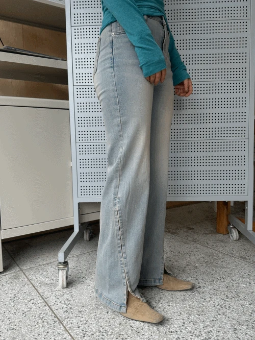 후크 클로징 데님 팬츠