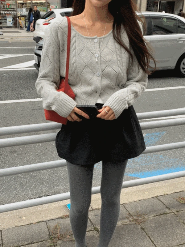 [그레이 당일배송] 셈버 꽈배기 가디건 (2color)