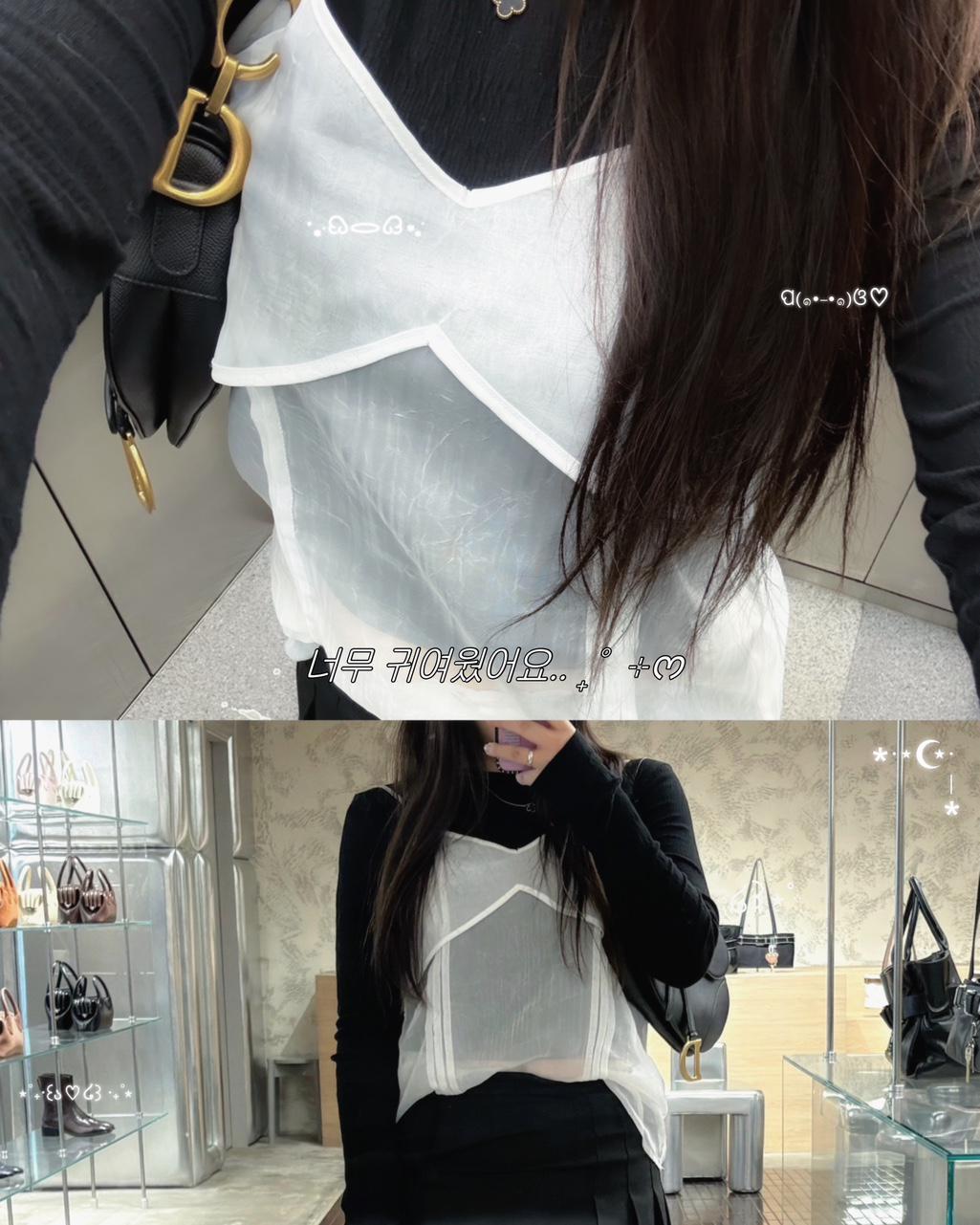 하이오하이 벨리에 린넨 시스루 뷔스티에 [white]