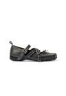 CROSS BUCKLE BALLET FLATS, CHARCOAL