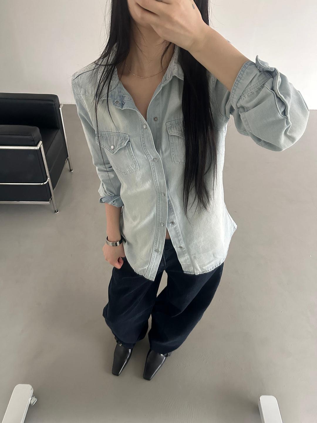 이너뮤트 western denim shirt (1color)