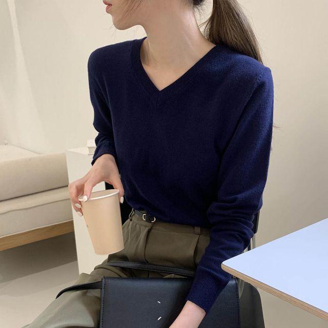 [재진행]원트 캐시미어 브이넥 니트 10color_더모닌