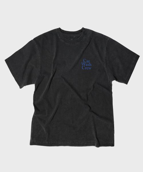 크레이지 카 워시 크루(CRAZY CAR WASH CREW)  피그먼트 로고 티셔츠 차콜 - 사이즈 & 후기 | 무신사