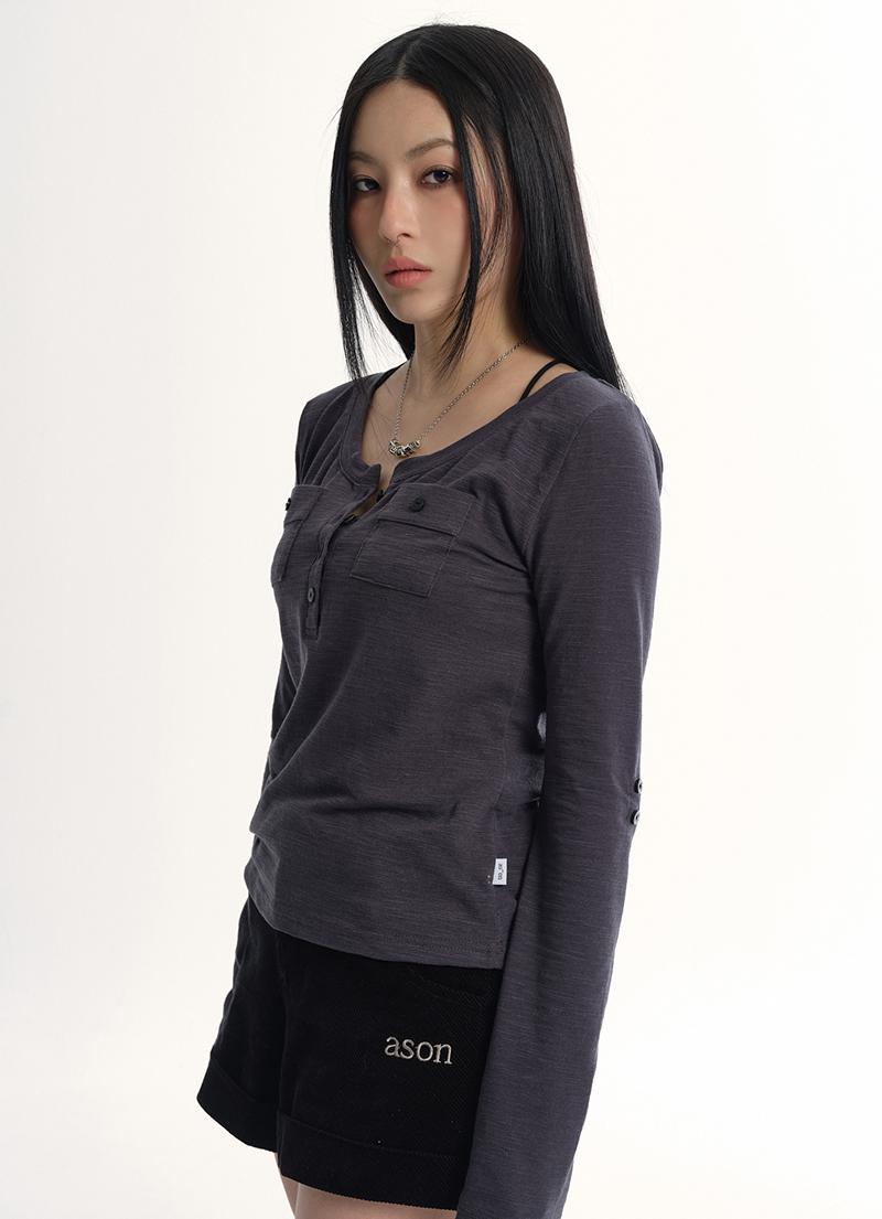 ATLANTA POCKET TEE / CHARCOAL