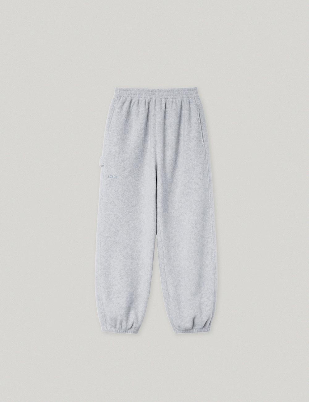 Fleece Warm Jogger Pants_Melange Grey