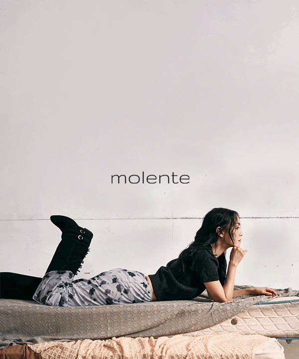 모렌트 [mlt] 티네사 플라워패턴 메쉬 밴딩 롱 스커트