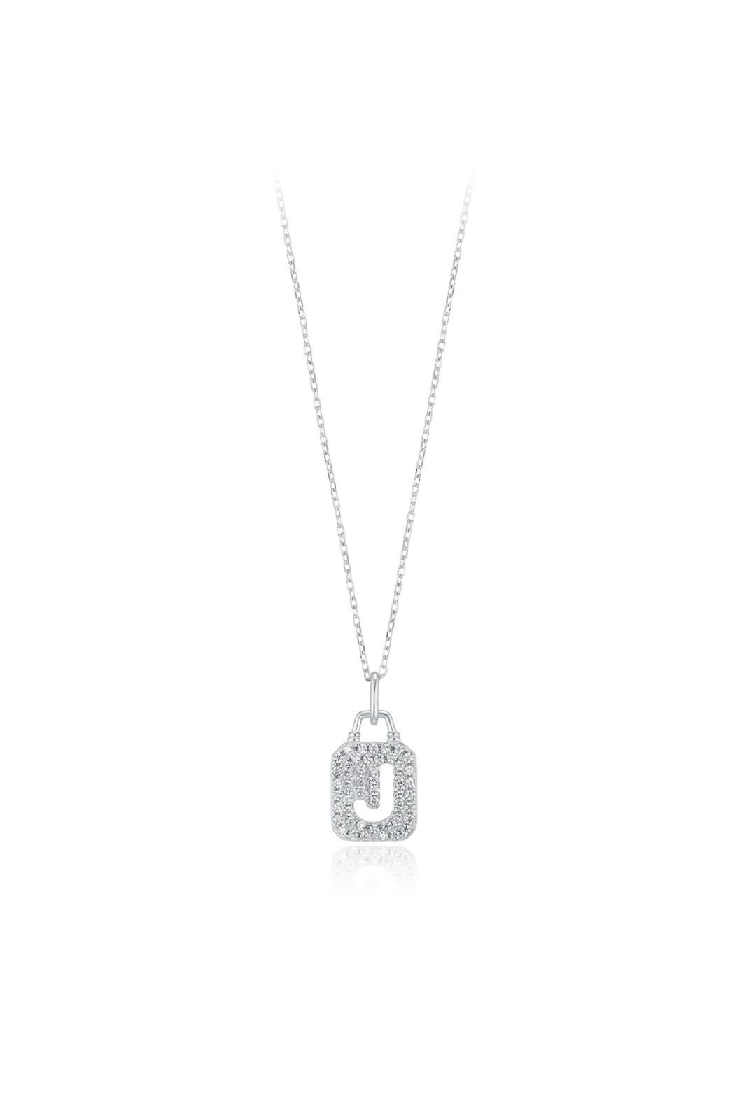 Pavé Initial Lock Necklace