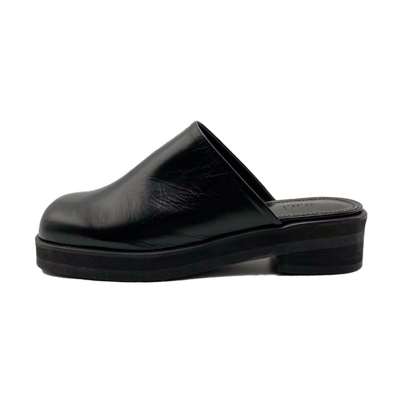 [Pre-Order] Polished Round Toe Clog / Black