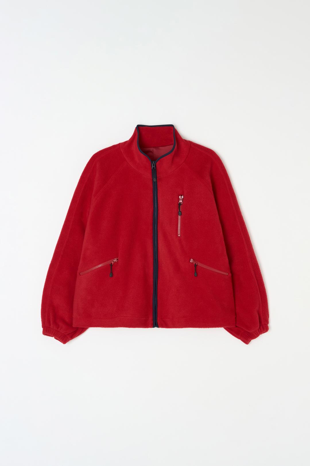 MADE - Kitten fleece zip up (Red) '6th Re-order'