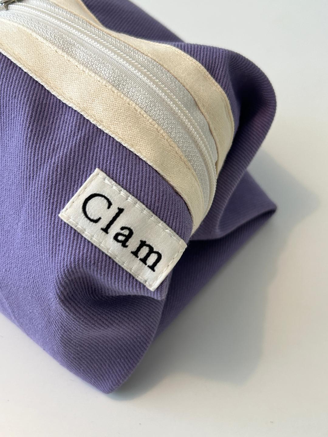 Clam round pouch _ Grape