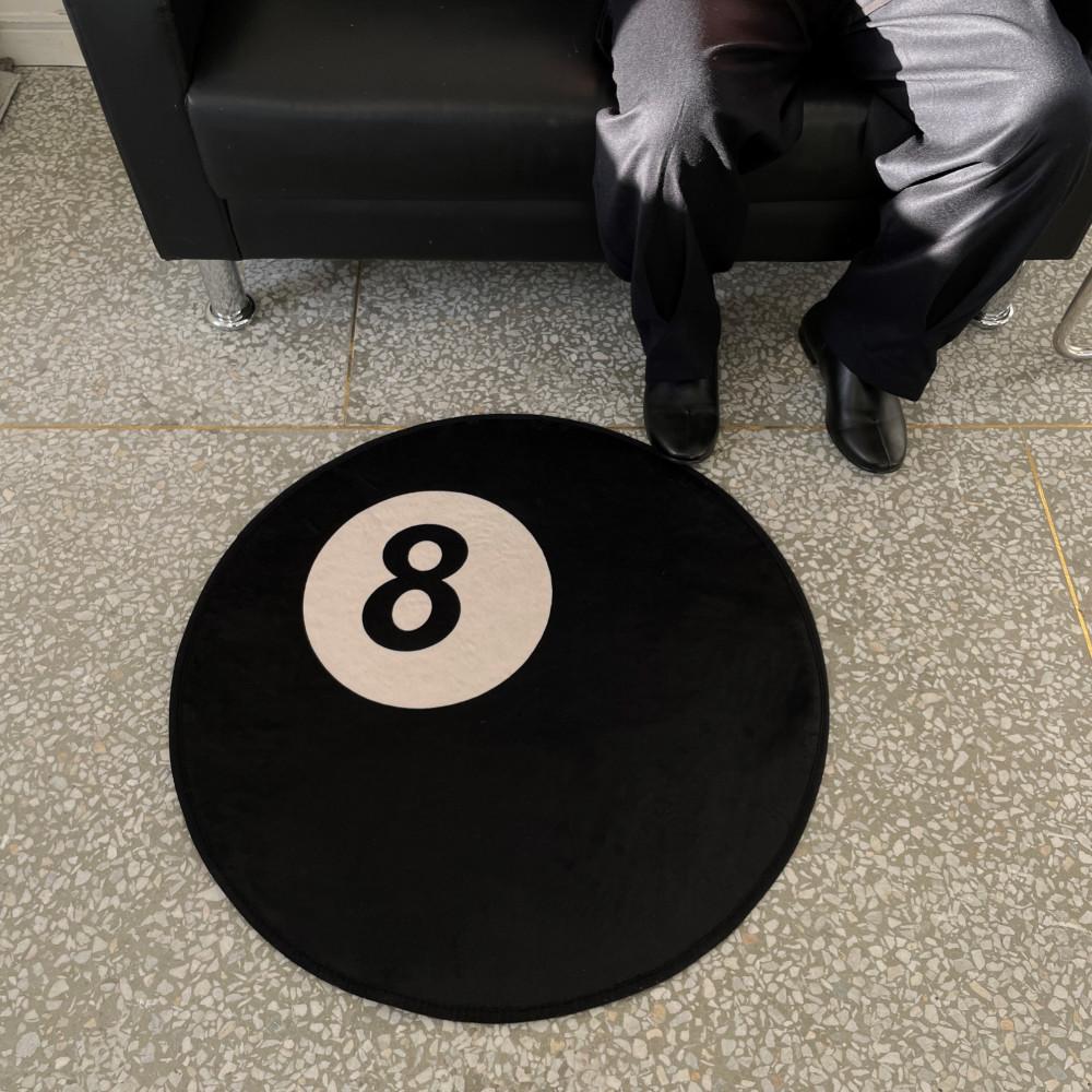 [19차 리오더] 국내제작 8ball rug 에잇볼 8번공 원형 러그 블랙