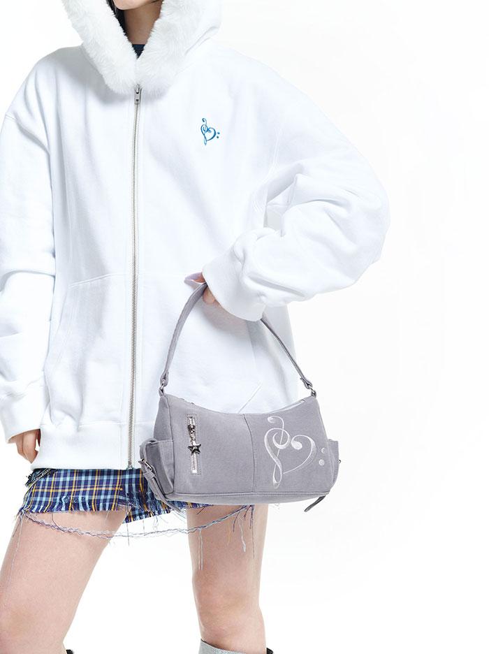 HEART LOGO MINI BAG_GREY