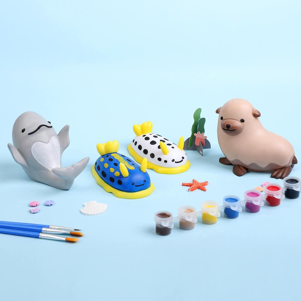 언더더씨 해양동물 색칠 독도 강치 상괭이 갯민숭달팽이 입체 3D 컬러링 DIY키트 패키지